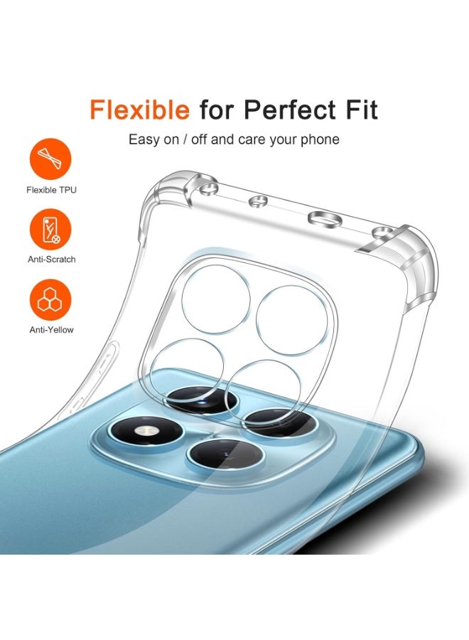 جراب حماية لهاتف Redmi Note 15 Pro Plus 5G، مصنوع من مادة TPU شفافة ناعمة، خفيف الوزن، مقاوم للصدمات، مع حماية للكاميرا. - Image 2